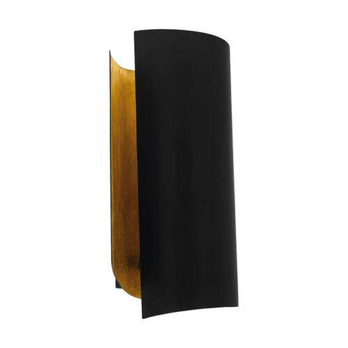 WANDLEUCHTE - Goldfarben/Schwarz, Design, Metall (25/16/11,5cm) - Eglo