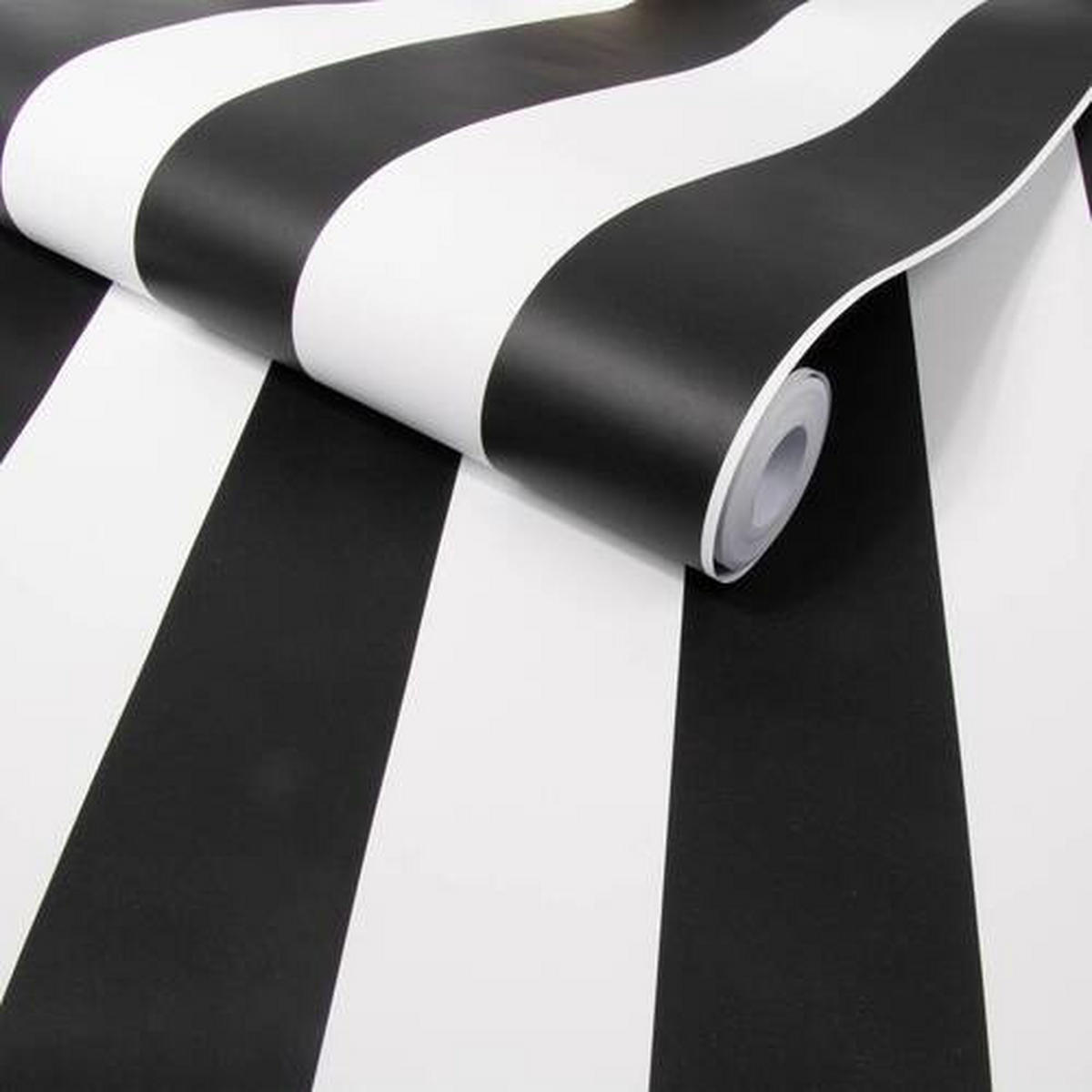 NON WOVEN-TAPET 53/1000 cm  - vit/svart, Basics, papper/plast (53/1000cm)