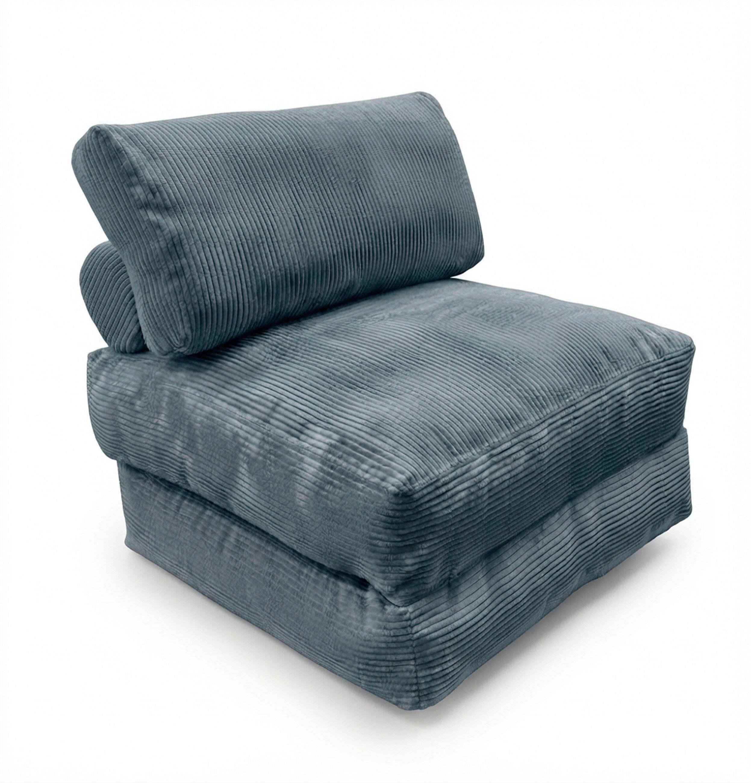 SCHLAFSESSEL Cord Petrol Rückenkissen  - Petrol, KONVENTIONELL, Textil (85/80/85cm) - Xora