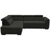 ECKSOFA in Struktur Schwarz  - Schwarz, Design, Kunststoff/Textil (205/284cm) - MID.YOU