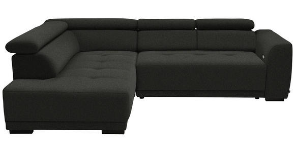 ECKSOFA in Struktur Schwarz 205/284 cm - Schwarz, Design, Kunststoff/Textil (205/284cm) - Xora