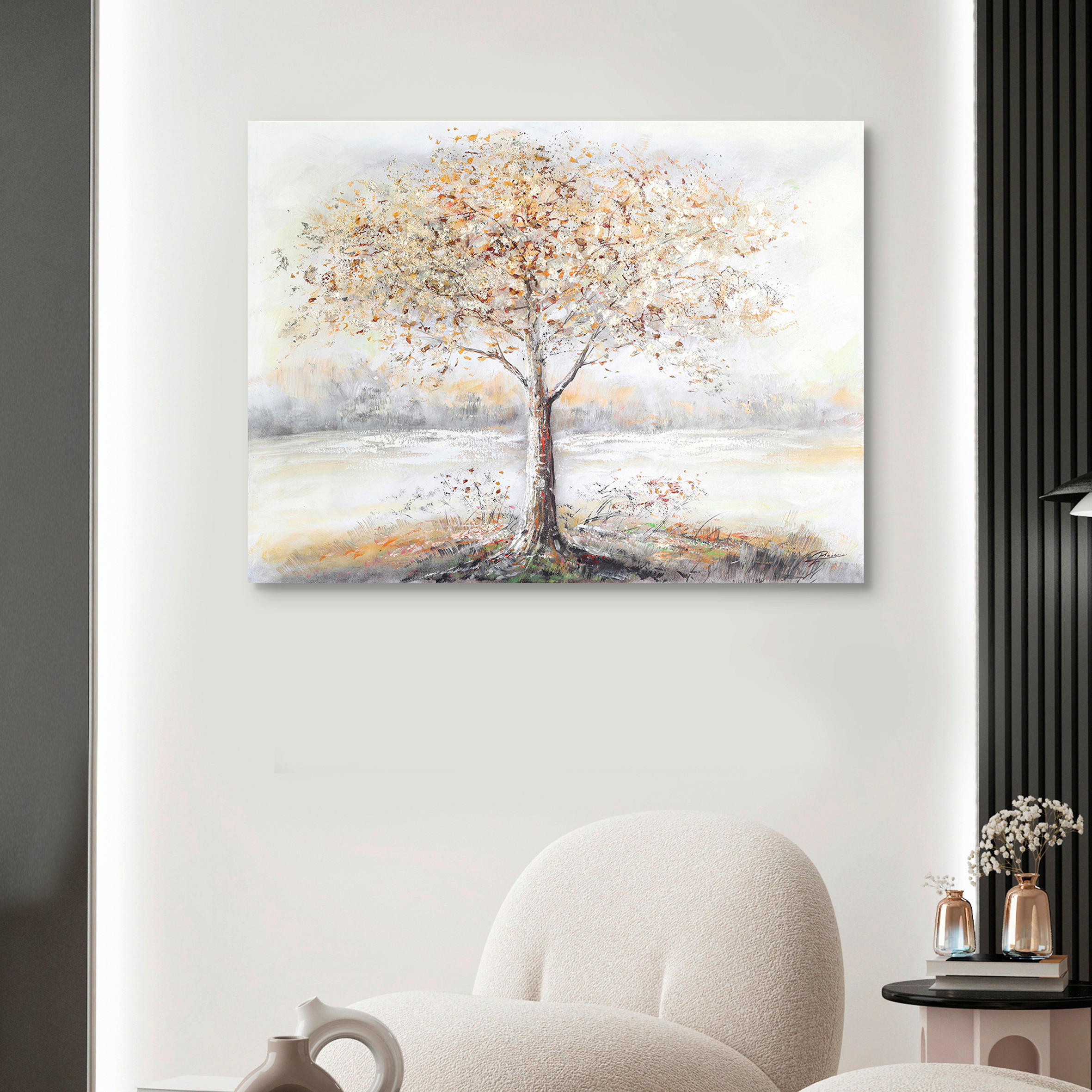 ÖLGEMÄLDE Landschaft & Natur 120/90 cm  - Multicolor, Design, Holzwerkstoff/Textil (120/90cm) - Monee