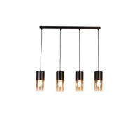 HÄNGELEUCHTE 80,5/10/150 cm    - Graubraun, Trend, Glas/Metall (80,5/10/150cm) - Novel