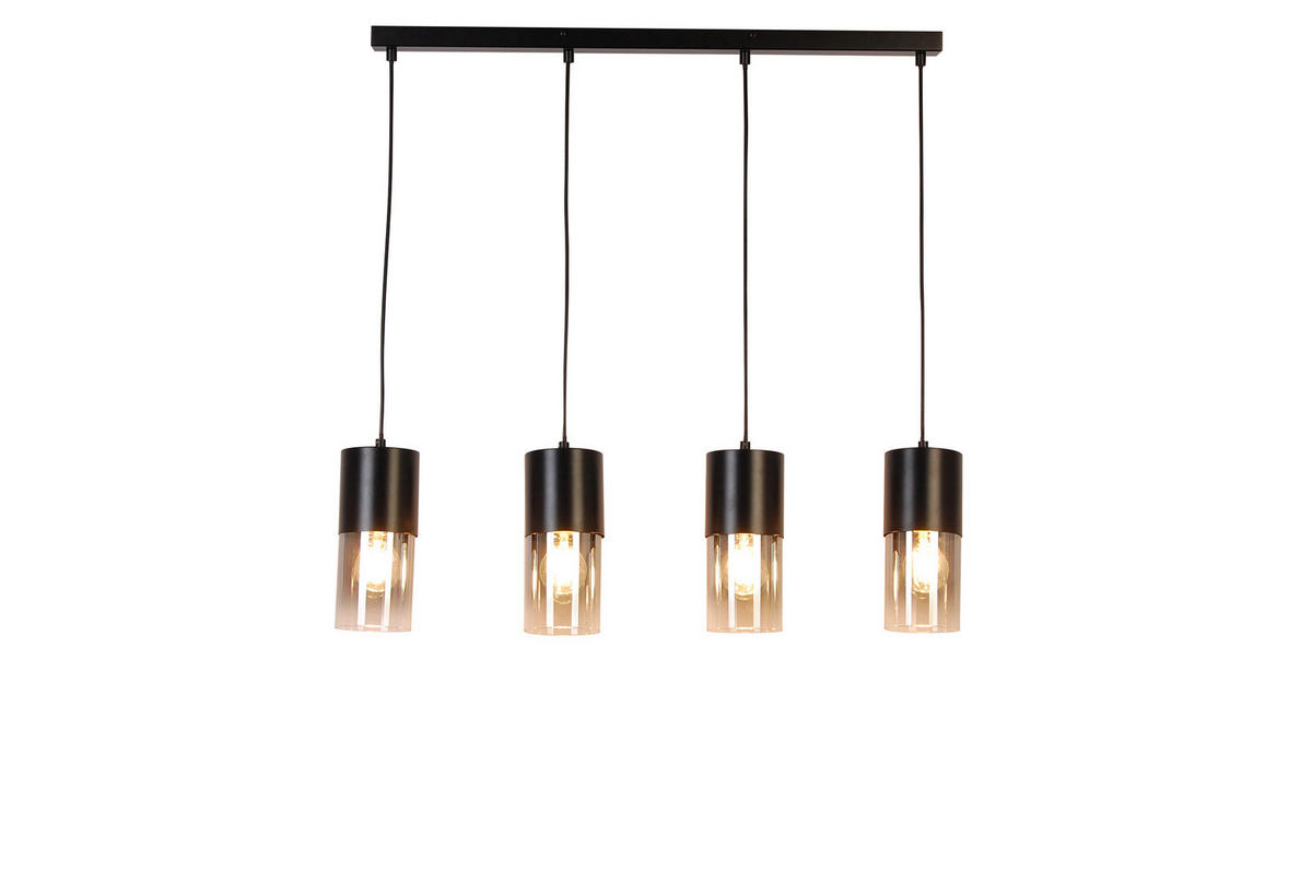 HÄNGELEUCHTE 80,5/10/150 cm    - Graubraun, Trend, Glas/Metall (80,5/10/150cm) - Novel