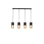 HÄNGELEUCHTE 80,5/10/150 cm  - Graubraun, Trend, Glas/Metall (80,5/10/150cm) - Novel