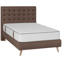 BOXSPRINGBETT 120/200 cm  in Braun  - Braun, Design, Holz/Textil (120/200cm) - Carryhome