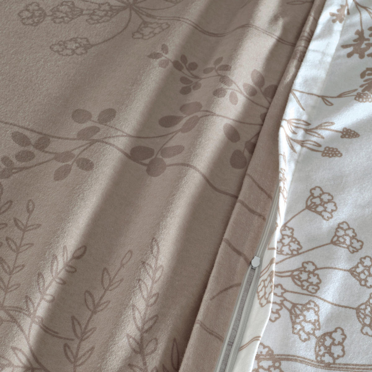 Bettwäsche 2er Set 4-teilig Flanell 135/200 cm  - Beige, Design, Textil (135/200cm) - Florella