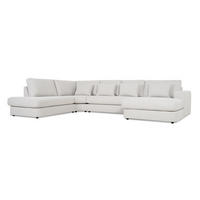 SOFFA i flatväv beige  - beige/svart, Klassisk, metall/trä (380/93/175cm) - Novel