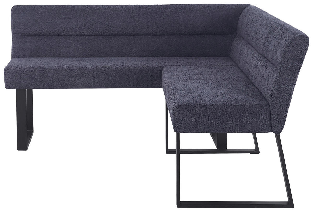 ECKBANK  in Dunkelgrau  - Dunkelgrau/Schwarz, KONVENTIONELL, Textil/Metall (190/150/83/61cm) - MID.YOU