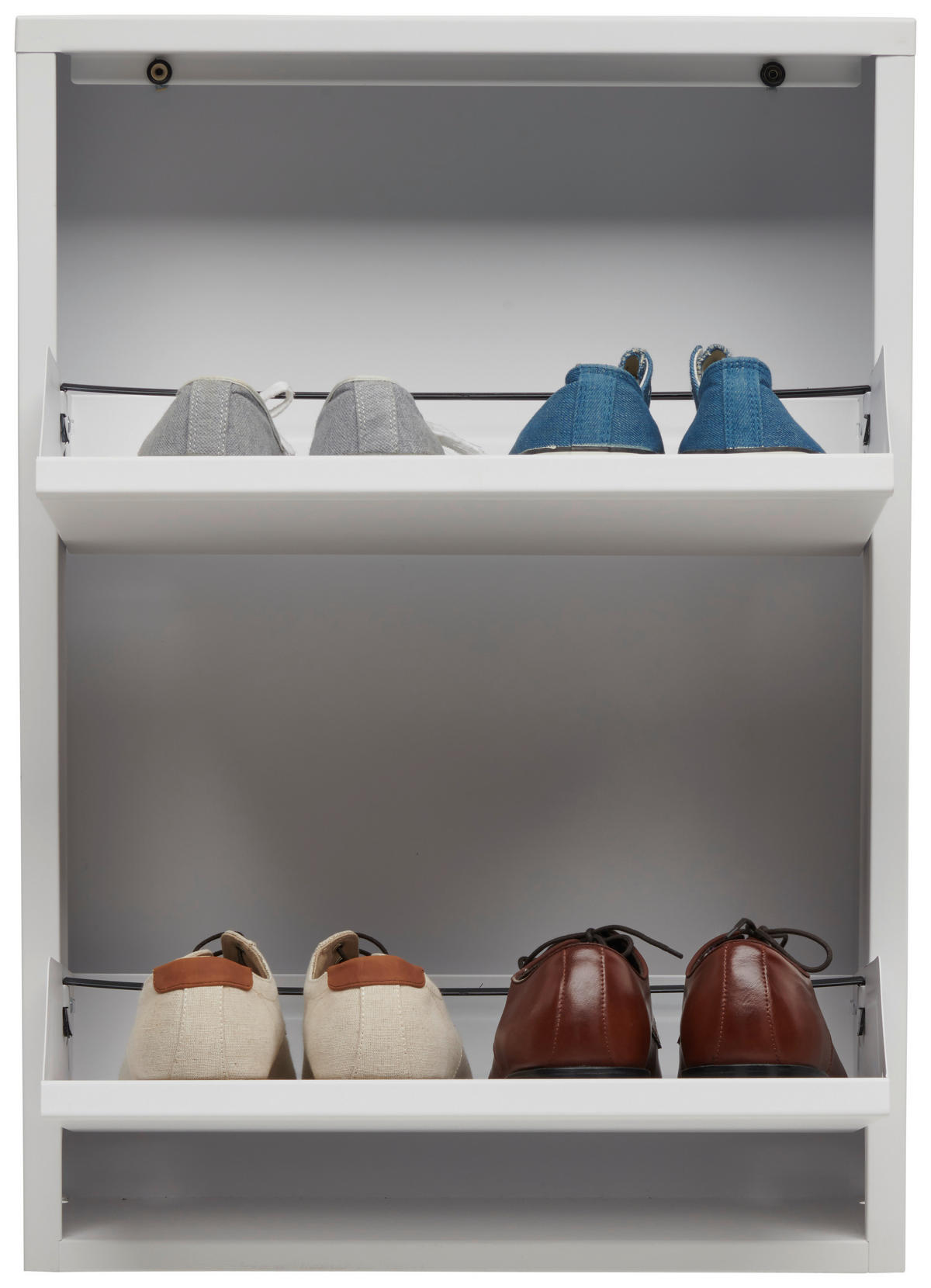 VÝKLOPNÁ SKRINKA NA TOPÁNKY, biela, 50/70,5/15 cm - biela, Basics, kov (50/70,5/15cm) - Carryhome