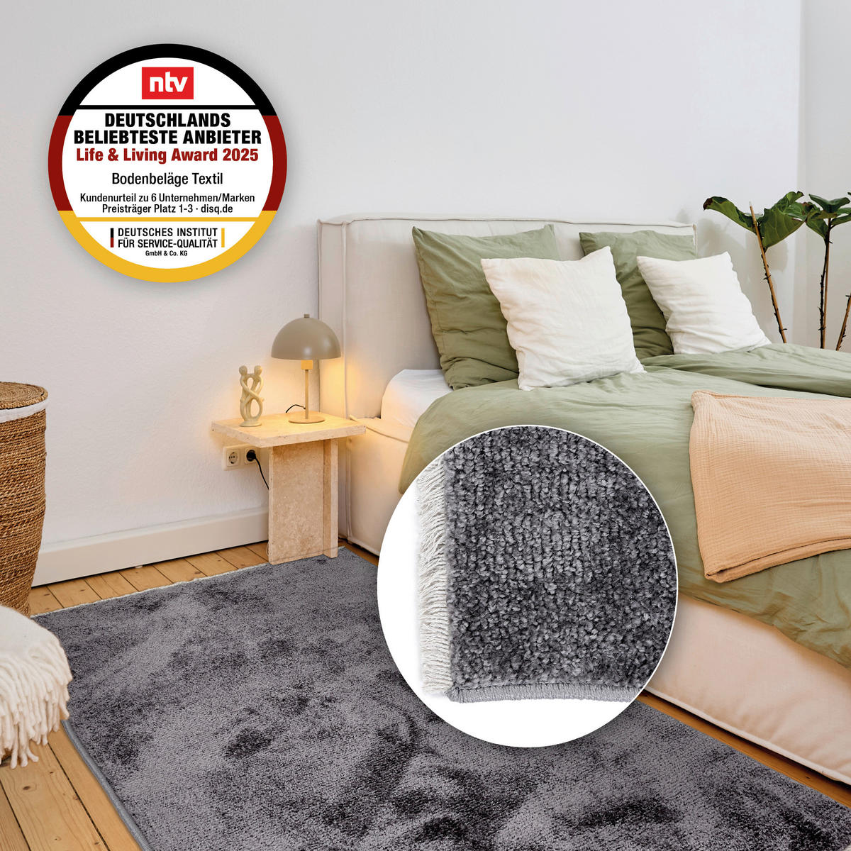 WEBTEPPICH 160/230 cm Stevie Anthrazit rechteckig  - Anthrazit, Basics, Kunststoff (160/230cm) - Astra