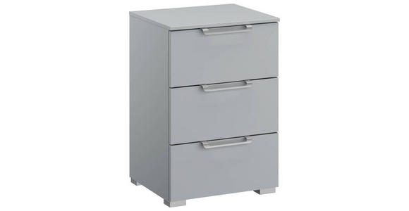 NACHTSCHRANK 40/61/42 cm - Silberfarben/Hellgrau, Design, Holzwerkstoff/Kunststoff (40/61/42cm) - Novel