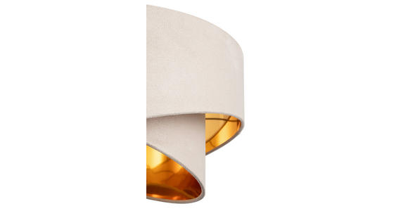 HÄNGELEUCHTE 45/130 cm - Goldfarben/Weiß, Trend, Textil/Metall (45/130cm) - Novel