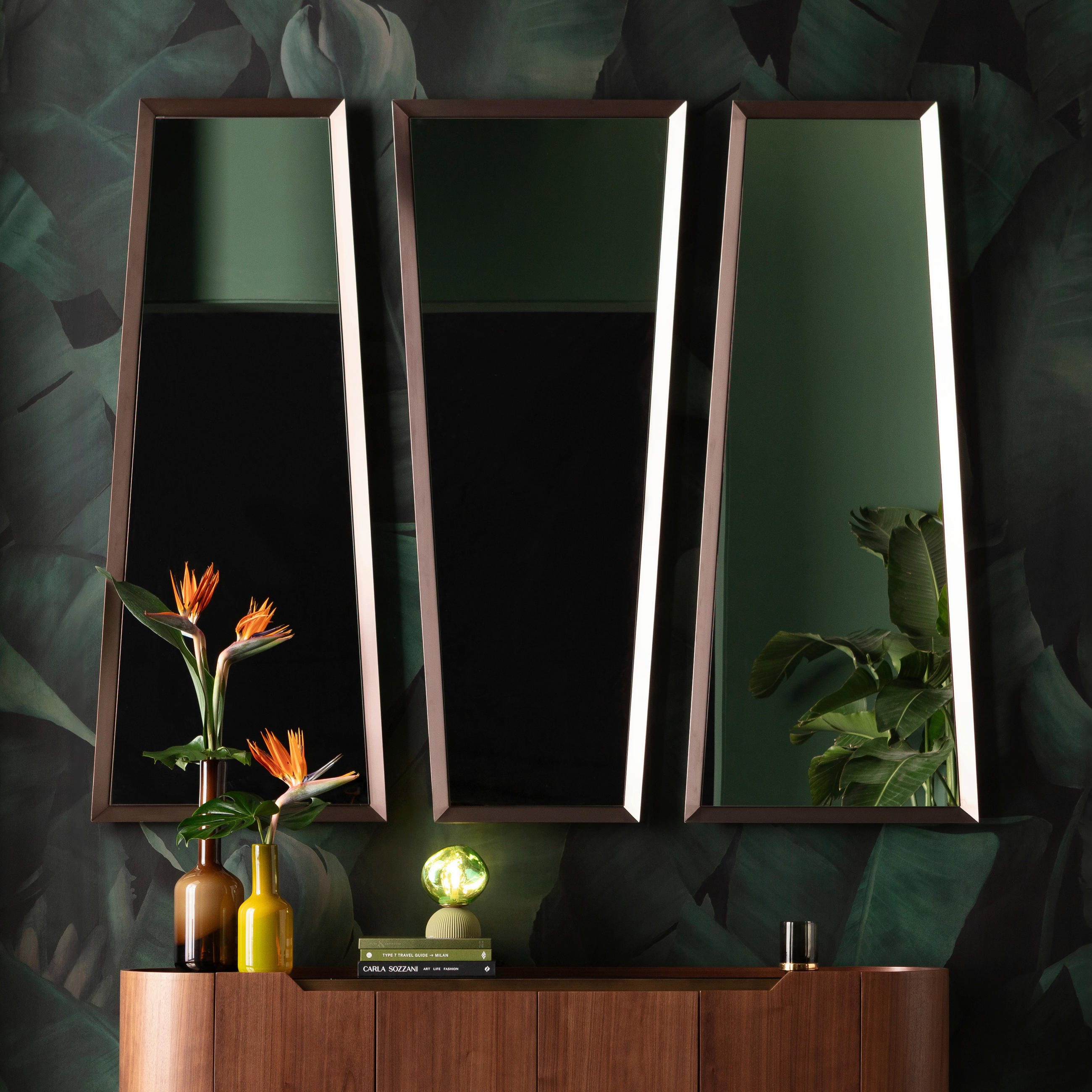WANDSPIEGEL    - Braun, Design, Glas/Metall (65/160/7cm) - Kare-Design