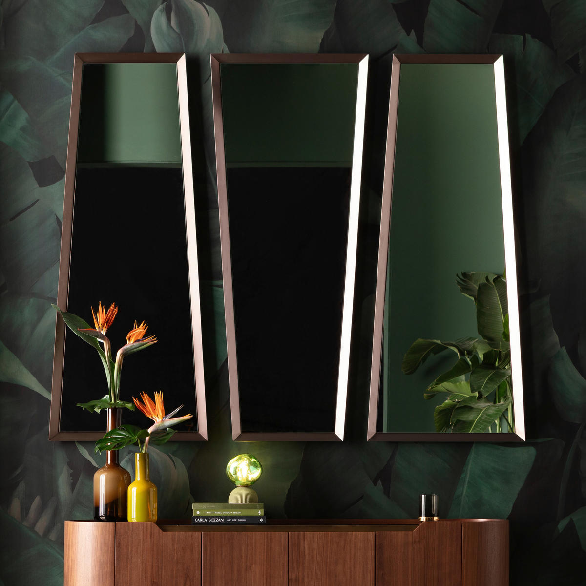 WANDSPIEGEL    - Braun, Design, Glas/Metall (65/160/7cm) - Kare-Design
