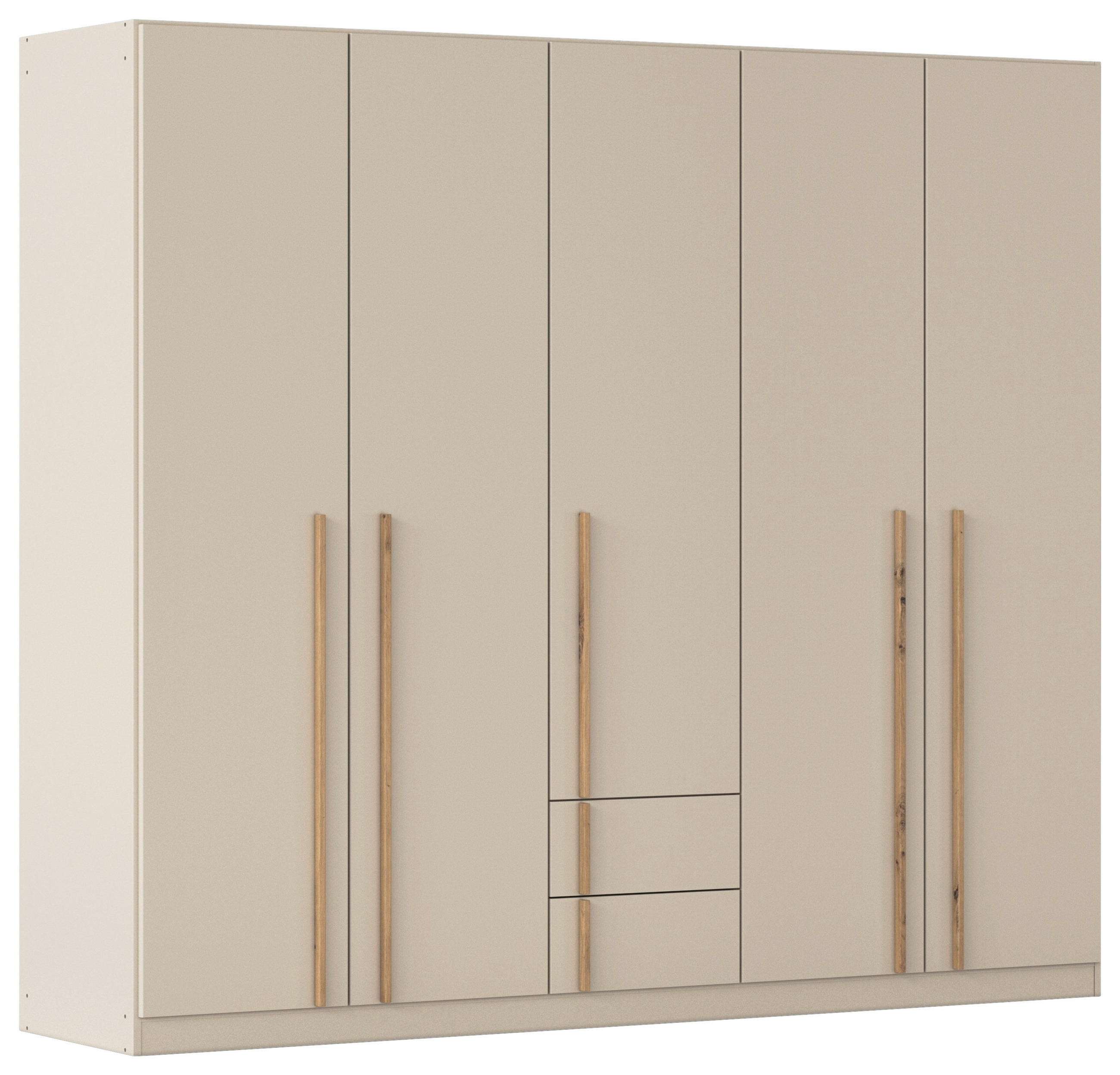 DREHTÜRENSCHRANK 5-türig Champagner, Eiche Artisan  - Champagner/Eiche Artisan, Design, Holz/Holzwerkstoff (226/197/54cm) - Stylife