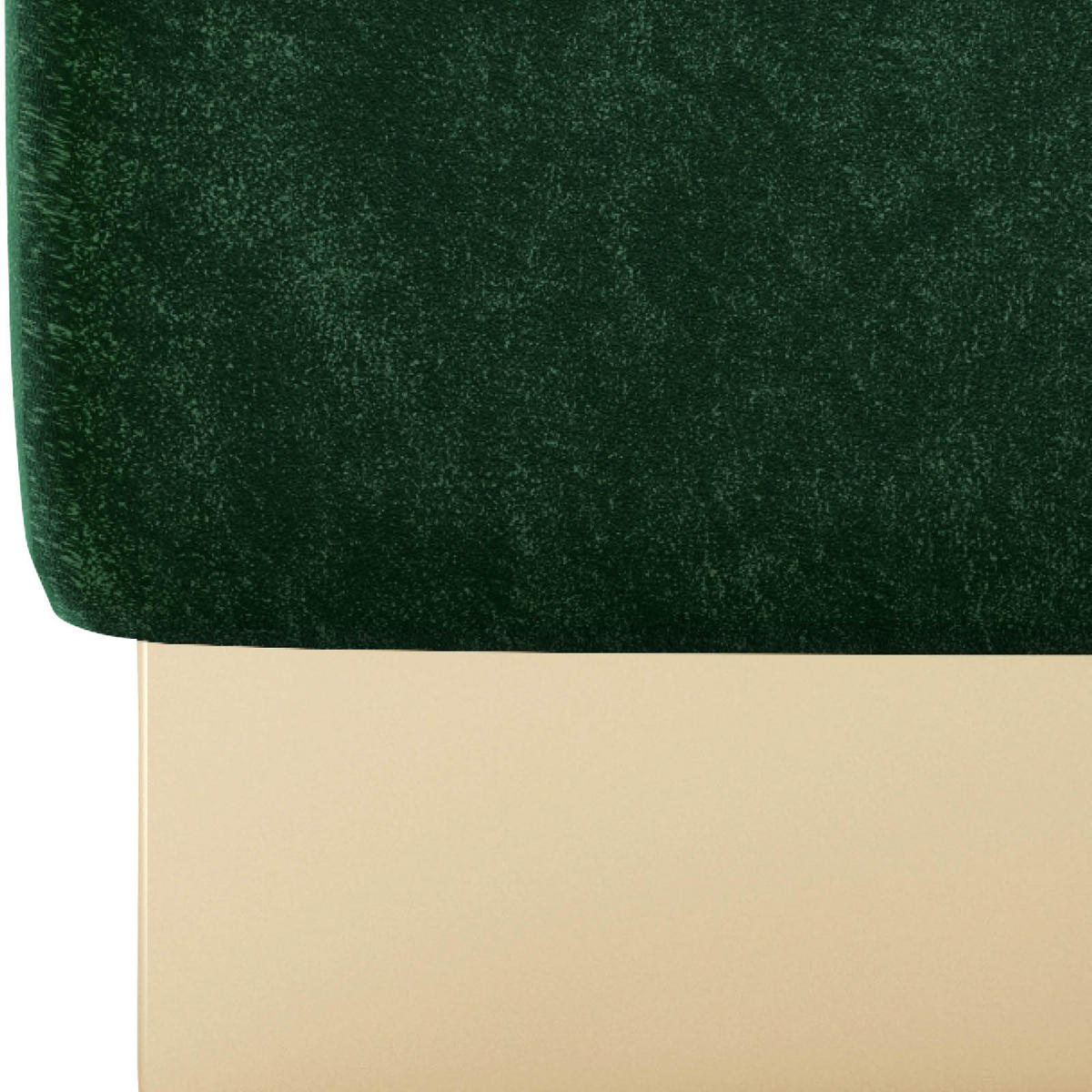 HOCKER in Textil Grün  - Goldfarben/Grün, LIFESTYLE, Textil (34/44/37cm) - Playboy