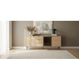 SIDEBOARD  200/80/40 cm 3 Schublade(n)  - Eichefarben/Schwarz, KONVENTIONELL, Glas/Holzwerkstoff (200/80/40cm) - Xora