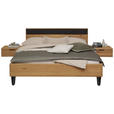 BETTANLAGE 180/200 cm  in Wildeiche, Schwarz  - Wildeiche/Schwarz, Design, Holz/Textil (180/200cm) - Valnatura