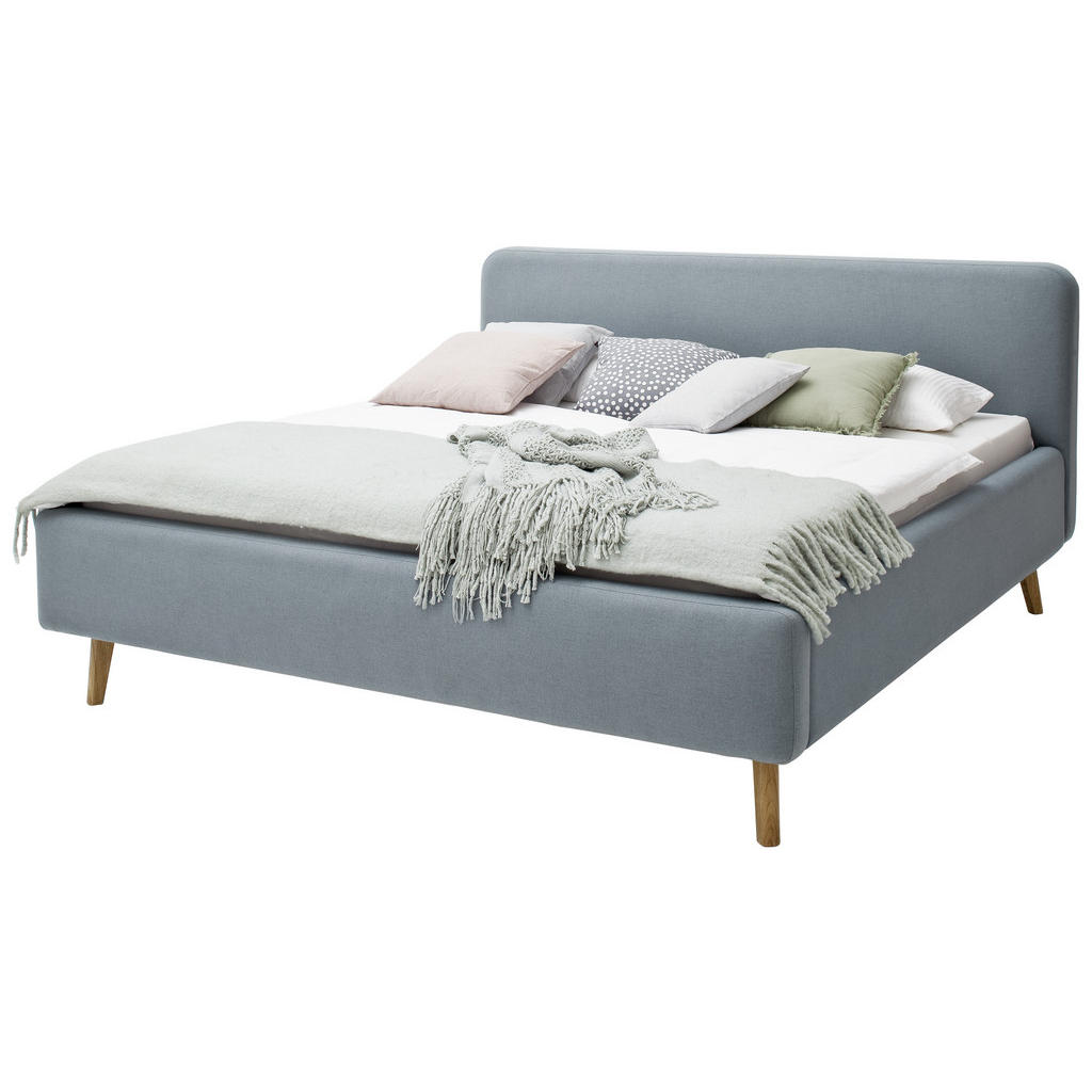 Thumbnail - Livetastic Polsterbett Mattis, Hellblau, Textil, massiv, 180x200 cm, Reach, für Lattenrost geeignet, Schlafzimmer, Bette...