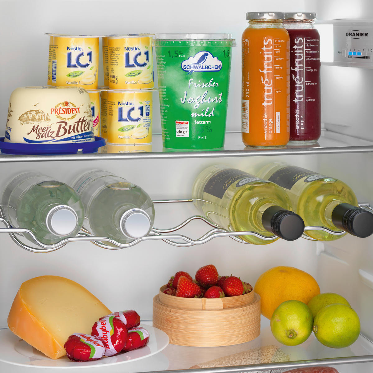 KÜHLSCHRANK 54,0/122,0/54,0 cm EKS123  - Weiß, Basics, Glas/Kunststoff (54,0/122,0/54,0cm) - Oranier