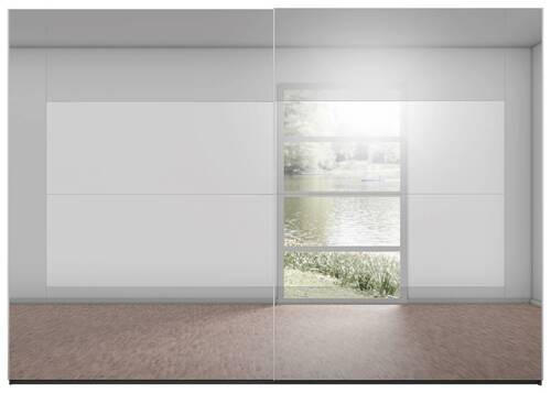 SCHWEBETÜRENSCHRANK in Graphitfarben, Grau  - Graphitfarben/Grau, Design, Glas/Holzwerkstoff (316/223/68cm) - Xora