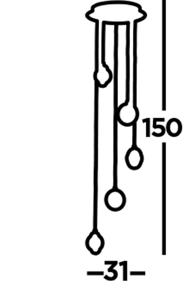 Thumbnail - Searchlight Led-Hängeleuchte Quartz, Chrom, Transparent, Metall, Glas, 150 cm, Europäischer Sicherheitsstandard, höhenve...