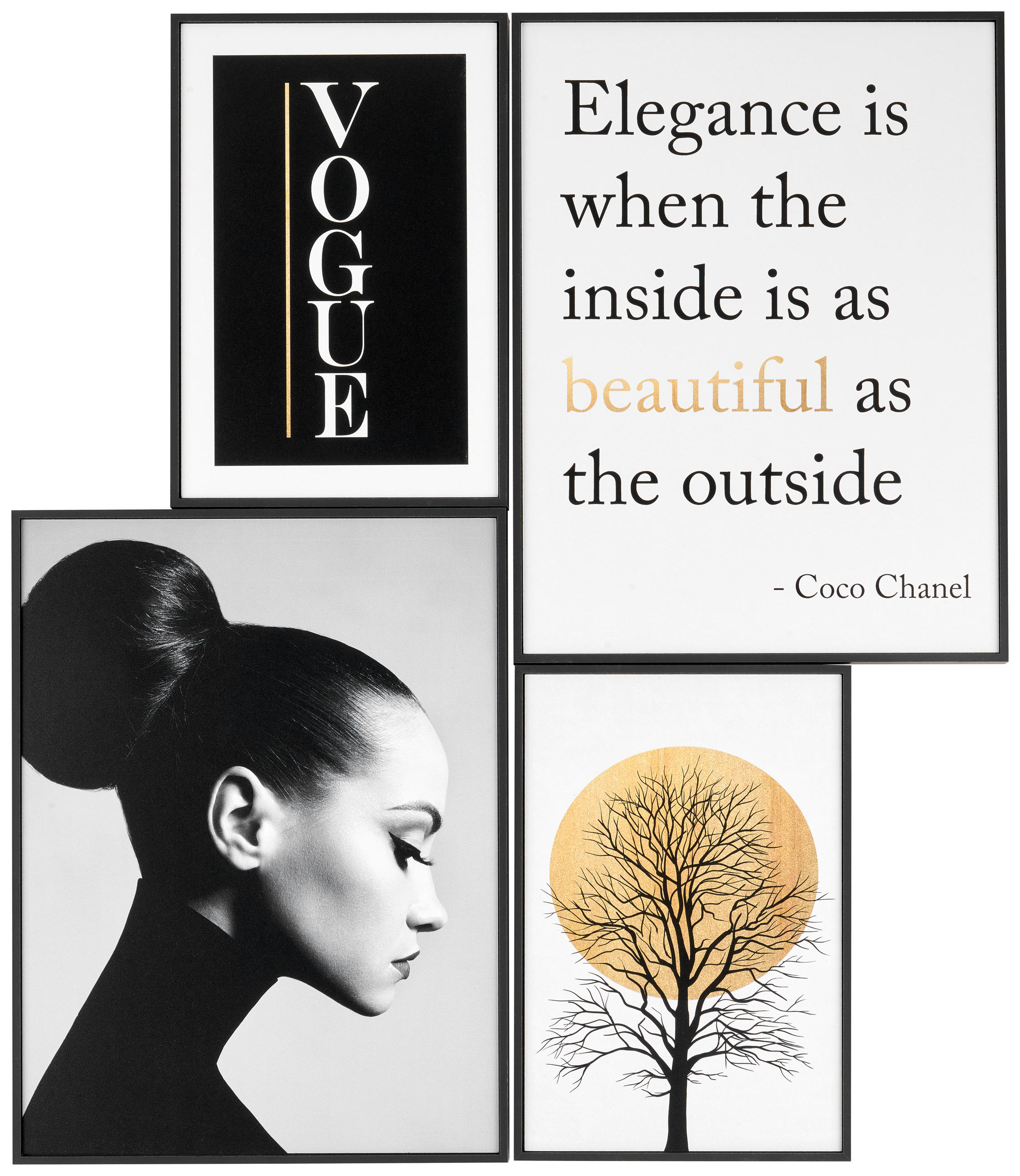 Monee TIŠTĚNÉ OBRAZY NA PLÁTNĚ, krajina a příroda, lidé, text, stromy, 67/65 cm