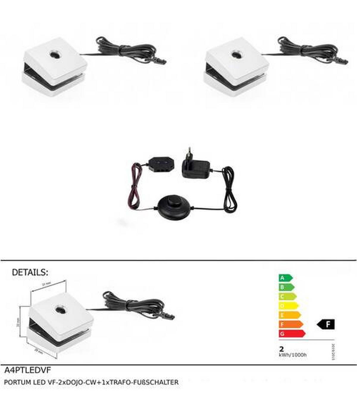 LED-KLEMMLEUCHTE   - Silberfarben, KONVENTIONELL, Kunststoff - Carryhome