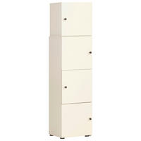 REGAL Beige  - Beige/Schwarz, Design, Holzwerkstoff/Kunststoff (42-70/163,1/34,7cm) - MID.YOU
