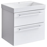 WASCHTISCHKOMBI 62 cm  - Weiss Hochglanz/Chromfarben, Design, Keramik/Holzwerkstoff (62cm) - Novel