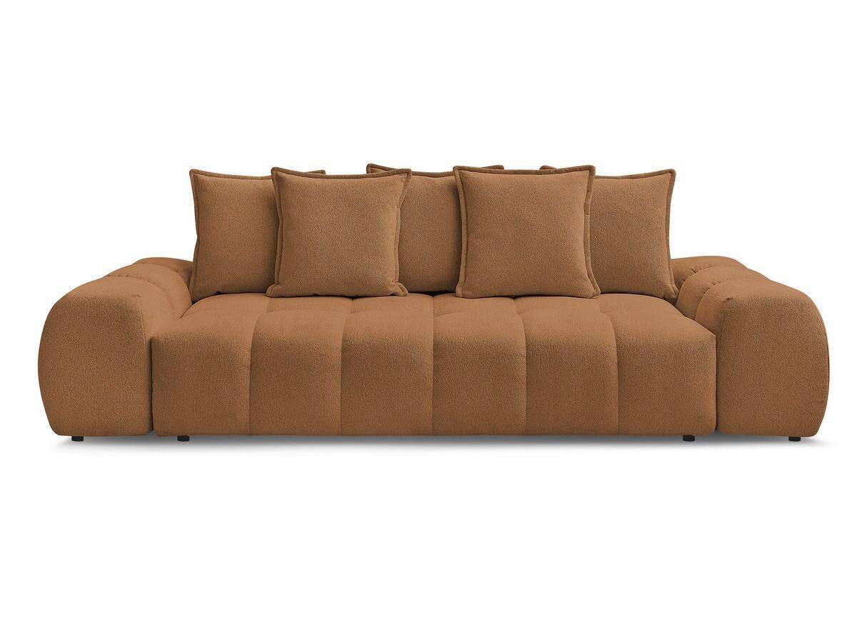 3-SITZER-SOFA EVEREST Flachgewebe Orange  - Schwarz/Orange, MODERN, Kunststoff/Textil (278/90/115cm)
