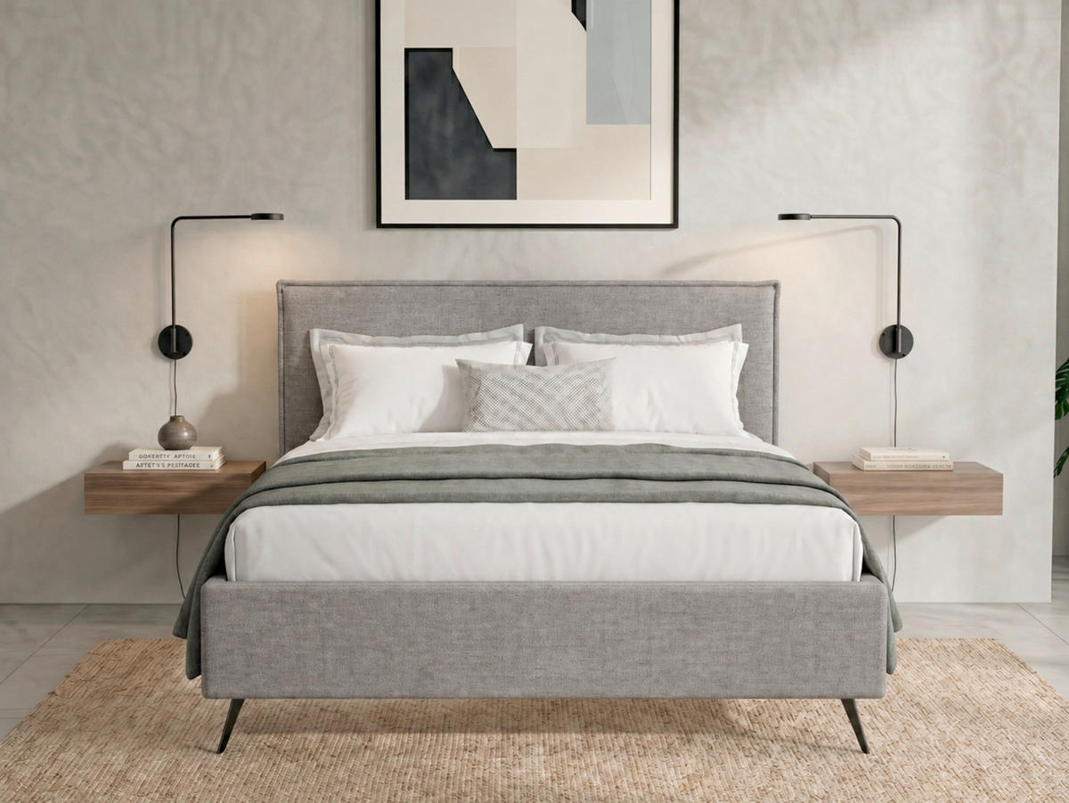 POLSTERBETT Lattenrost, Bettkasten Taupe 180/200 cm  - Taupe/Schwarz, MODERN, Holz/Textil (180/200cm) - MID.YOU