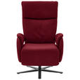 RELAXSESSEL in Textil Rot  - Rot/Schwarz, Design, Textil/Metall (70/117/85cm) - Dieter Knoll