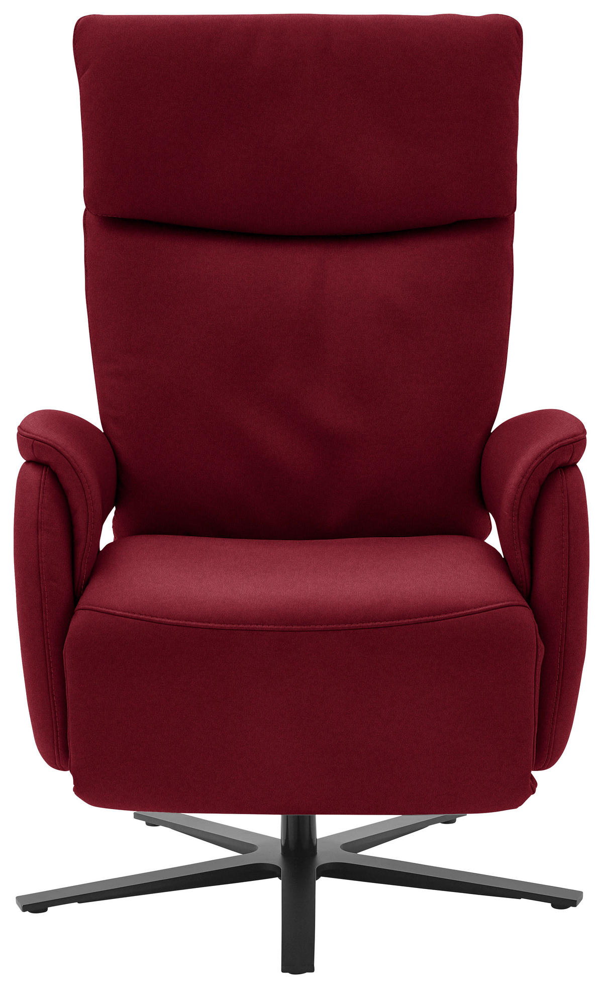 RELAXSESSEL in Textil Rot  - Rot/Schwarz, Design, Textil/Metall (70/117/85cm) - Dieter Knoll