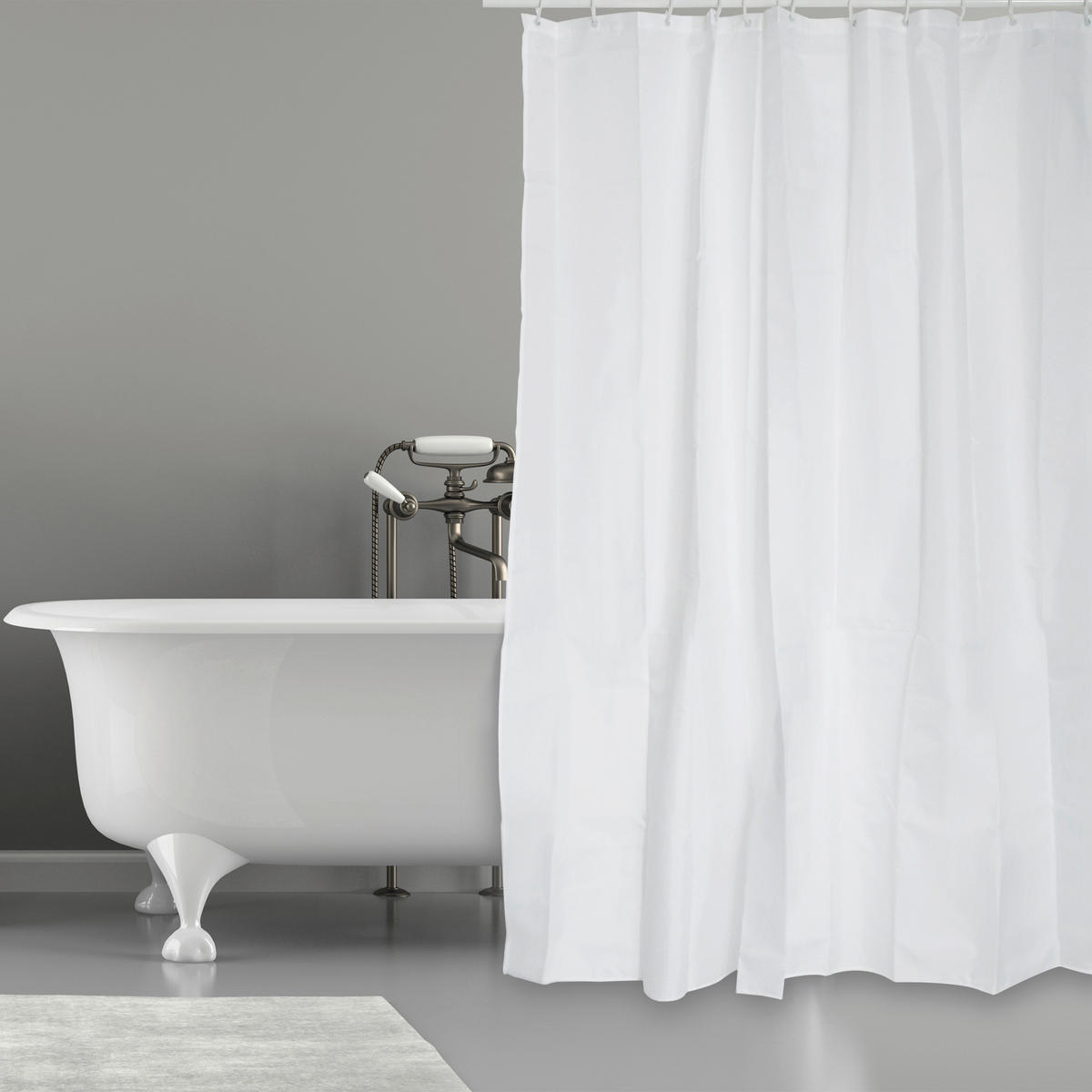 DUSCHVORHANG 120/200 cm  - Weiß, Basics, Textil (120/200cm) - MSV