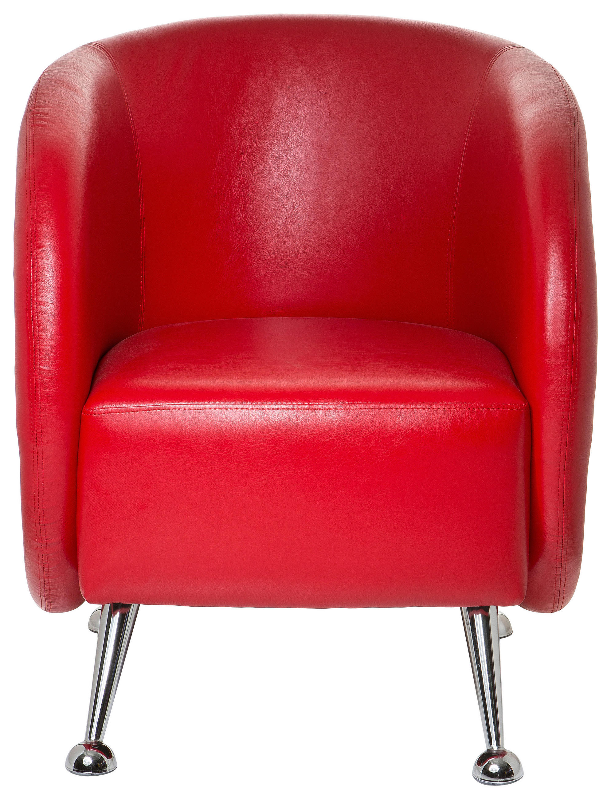 FOTELJ, rdeča tekstil - barve kroma/rdeča, Moderno, kovina/tekstil (60/85/50cm) - MID.YOU