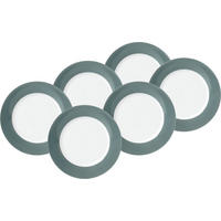 SPEISETELLERSET VARIO 6-teilig  - Weiß/Grau, Basics, Keramik (26,5cm) - Van Well