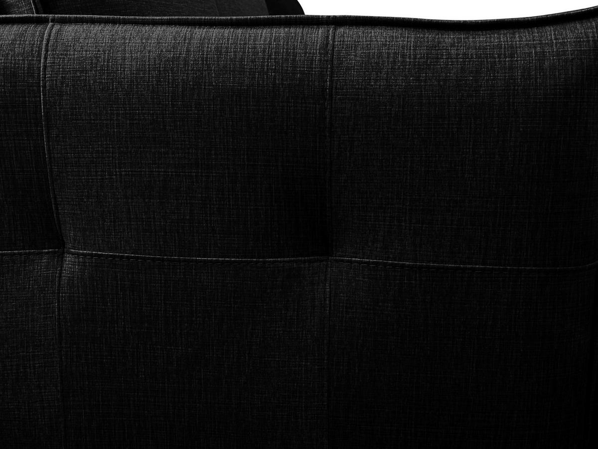 CloseUp von MID.YOU ECKSOFA Schwarz Flachgewebe.