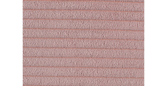 ECKSOFA Rosa Cord  - Chromfarben/Rosa, KONVENTIONELL, Textil/Metall (219/311cm) - Hom`in