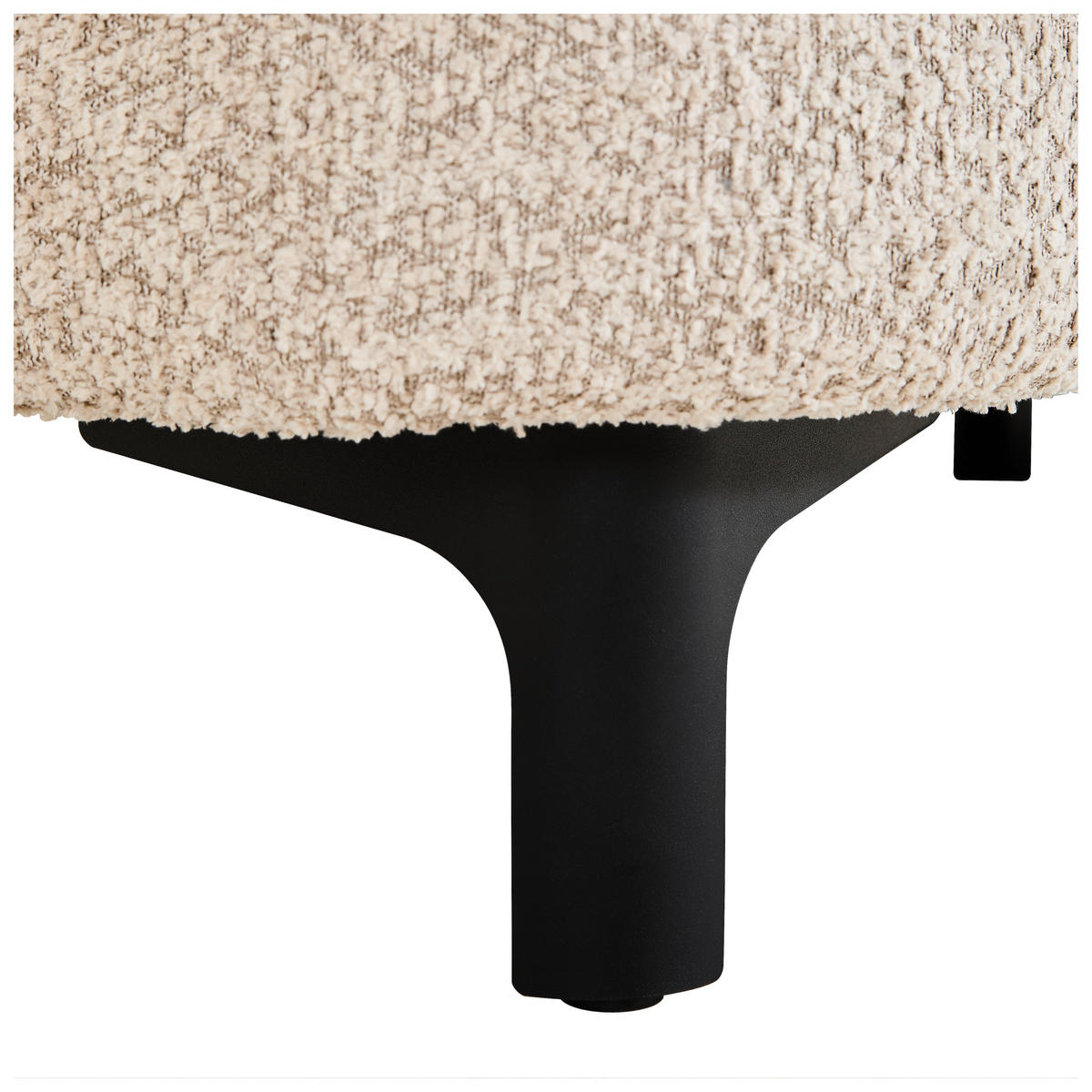 2,5-SITZER Chenille Beige  - Beige/Schwarz, KONVENTIONELL, Textil/Metall (200/84/99cm) - Carryhome