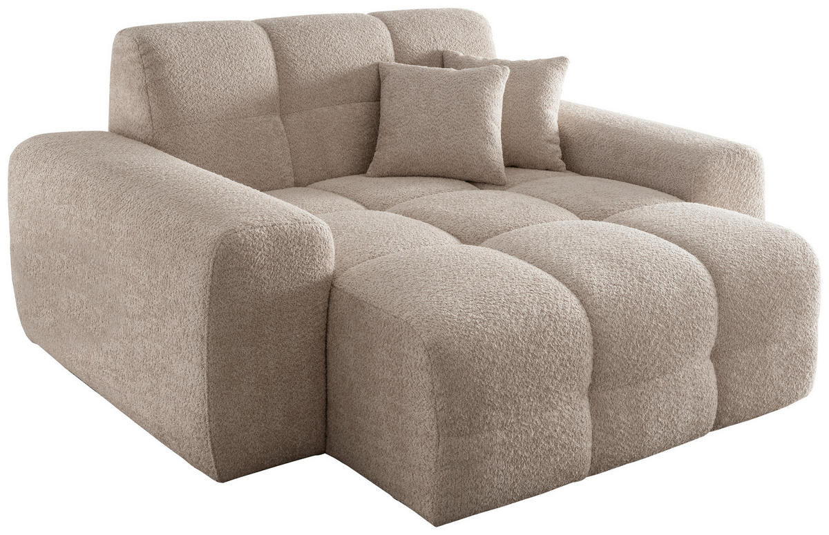 XXL-SESSEL - Beige/Schwarz, MODERN, Kunststoff/Textil (181/87/155cm) - Livetastic