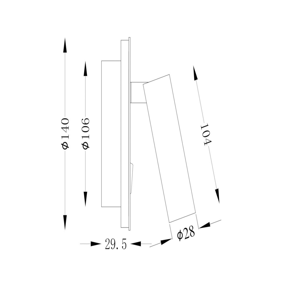 WANDLEUCHTE - Goldfarben, Basics, Metall (6,5/14/14cm) - MAYTONI