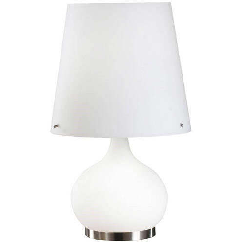 TISCHLEUCHTE Ade 32/58 cm   - Weiß, Design, Glas/Metall (32/58cm) - Fabas Luce