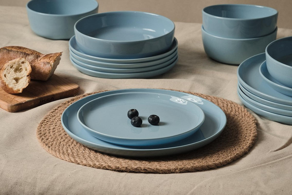 KOMBISERVICE Colori blu 24-teilig  - Blau, Trend, Keramik - Novel