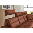 ECKSOFA in Echtleder Cognac  300/157 cm  - Cognac/Schwarz, Design, Leder/Metall (300/157cm) - Dieter Knoll