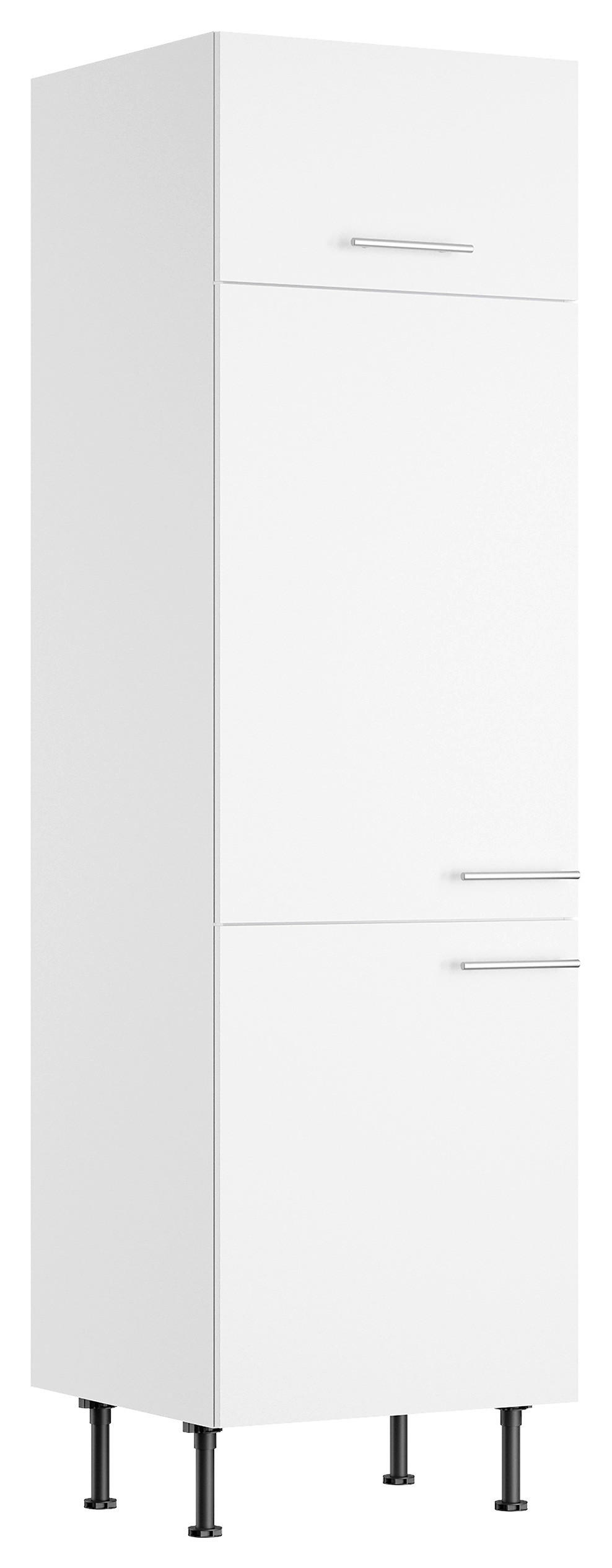 GERÄTEUMBAUSCHRANK 60/211,8/58,1 cm  in Weiß  - Edelstahlfarben/Weiß, Basics, Holzwerkstoff/Metall (60/211,8/58,1cm) - Optifit