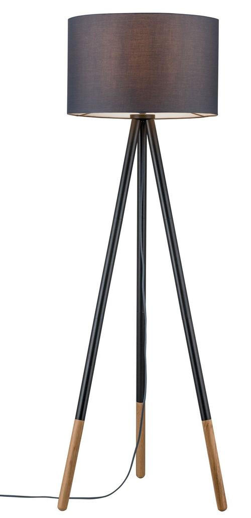 STEHLEUCHTE 53,8/153 cm    - Grau, Design, Holz/Textil (53,8/153cm) - Paulmann