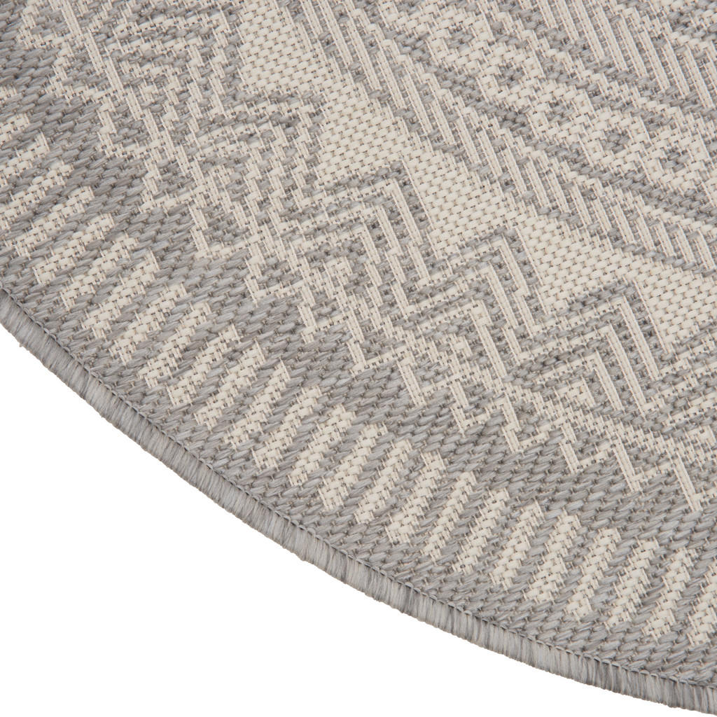 Thumbnail - Novel Outdoorteppich Skara, Grau, Textil, Boho, rund, Oeko-Tex® Standard 100, waschbar, Teppiche & Böden, Teppiche, Outd...
