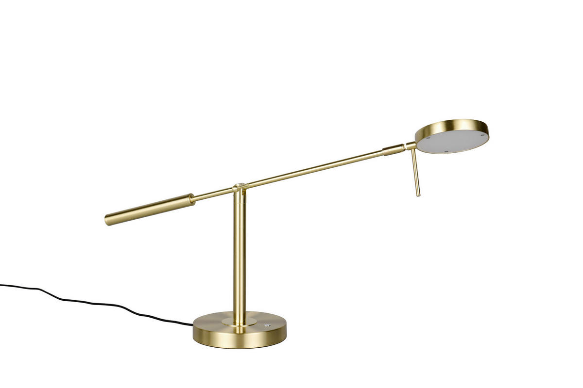 LED-TISCHLEUCHTE Monza 16/52 cm  - Messingfarben/Weiß, MODERN, Kunststoff/Metall (16/52cm) - Trio Leuchten